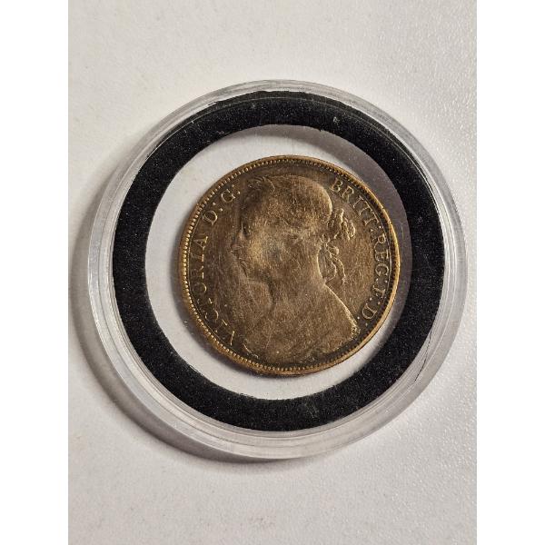 British Victorian "Bun Head" Penny Coin from the United Kingdom