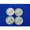 Image 1 : x4 Assorted Years U.S. 90% Silver Washington Quarters FV: $1.00