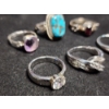 Image 5 : Gorgeous Sterling Silver Rings Ft. Turquoise Stone & More Weighing Total of 22.4 Grams