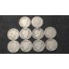 Image 1 : Assorted Years 90% Silver Barber Dimes Face Value: $1.00