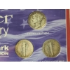 Image 2 : Silver Mercury Dime Mint Mark Collection Ft. 1940-S, 1944-P & 1944-D Coin Display