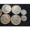 Image 3 : $2.70 Face Value in Assorted 90% Silver US Coins Ft. Franklin & Kennedy Half Dollars & Mercury Dimes