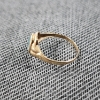 Image 5 : 10K Yellow Gold Ring Ft. Nice Translucent Blue Stone ~ Size 5 ~ Weighs 1 Gram Total