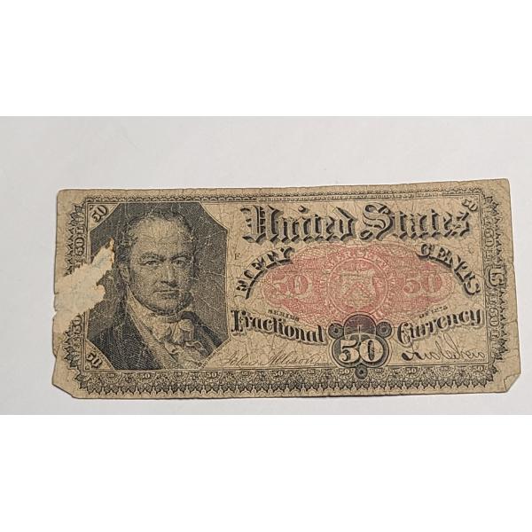 United States 50-Cent Fractional Currency Note From The 1875 Fifth Issue