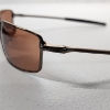 Image 3 : Vintage Oakley Square Wire Brown/Bronze Metal Sunglasses with Microfiber Bag