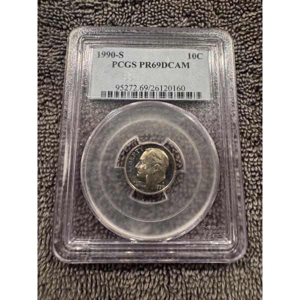 1990-S United States Roosevelt Dime - PCGS PR69 DCAM
