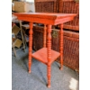 Image 1 : Mid Century Modern Burnt Orange Side Table 29'x16'