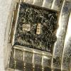 Image 3 : ELEGANT!!! 925 Sterling Silver Italy 2-Tone Gold Vermeil Wide Ribbed Flex Gate Bracelet 7.5" (28.7g)