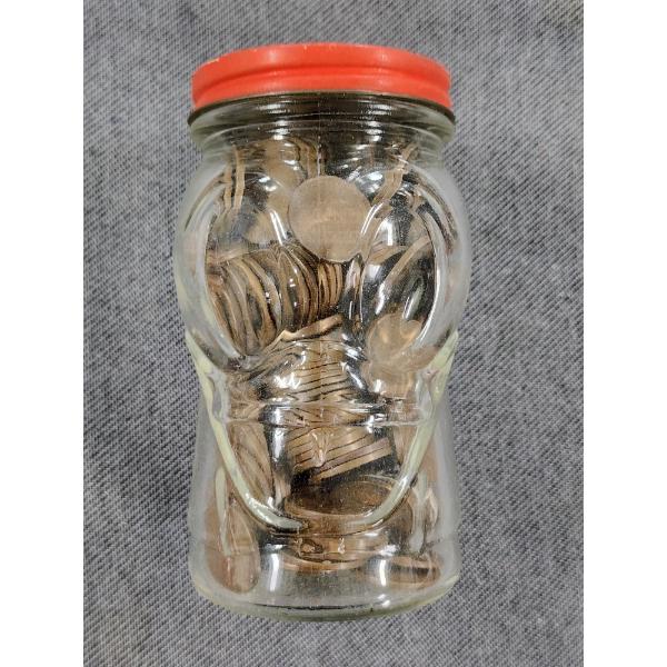 860 Grams of Assorted United States Pennies in Vintage Jar ~ UNSEARCHED ~ MANY WHEATS & COPPERS ~ 