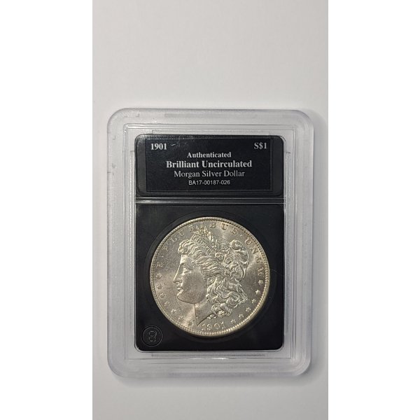United States 1901-O Brilliant Uncirculated Morgan 90% Silver Dollar