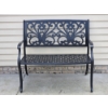 Image 1 : Wrought Iron Bench - 39Lx35Hx22D
