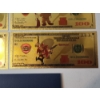 Image 9 : x8 Assorted Looney Tunes $100 99999999 24K Gold Foil Banknotes Set w/ CoA