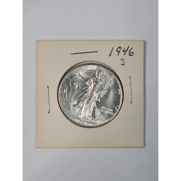 United States 1946-S Walking Liberty 90% Silver Half Dollar - Amazing Condition