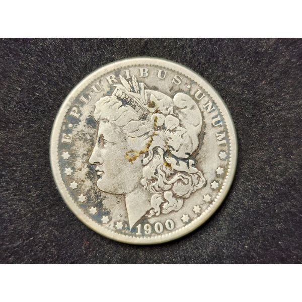 1900 United States Silver Morgan Dollar ~ Unique Black Toning!