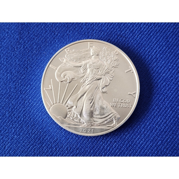 2021 Silver American Eagle $1 Coin - 1 oz .999 Fine Silver