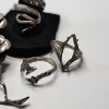 Image 4 : Sterling Silver Rings & Rose Pin - Total Weight: 19.2g