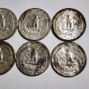 Image 5 : Eight Assorted 1964 United States Washington 90% Silver Quarters ~ $2.00 Face Value