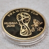 Image 3 : FIFA World Cup Russia 2018 Commemorative Coin in Plastic Protector ~ Gold Plated