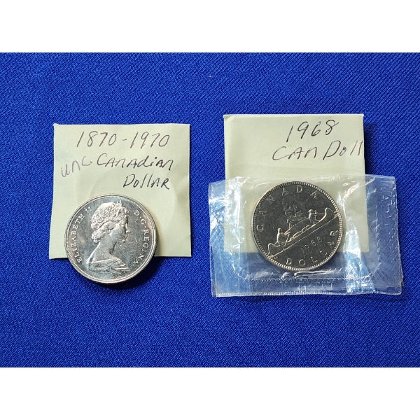 1970 Uncirculated Canadian Dollar & 1968 Canadian Dollar