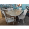 Image 3 : Fine Italian Lacquer Oval Dining Room Table & 10 Chairs w / Leaf -  In Gem Condition Matches Hutch