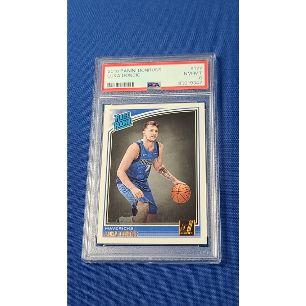 2018 Panini DonRuss Luka Doncic #177 PSA Grade 8 Basketball Card