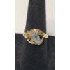 Image 1 : 14K Yellow Gold Women's Vintage Style Ring With Aquamarine - Size 6 - Weight: 2.6g