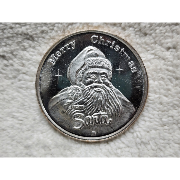 1 Troy Ounce Merry Christmas From Santa Round - "For Someone Special" 