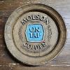 Image 1 : Vintage 15" Molson Golden On Tap Imported From Canada Barrel End Faux Wood Foam Bar Sign