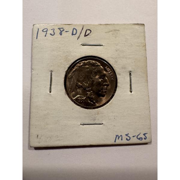 1938-D United States Indian Head Nickle - High Grade Coin - Exceptional