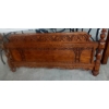 Image 3 : 2 Pc Wooden Bed - 58" Width -  Superior Carved Headboard & Footboard