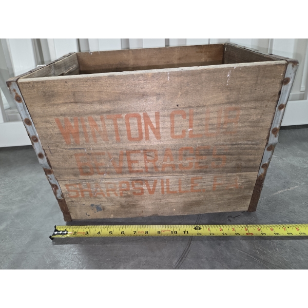 Winton Beverage Wood Crate And Vintage Bottles