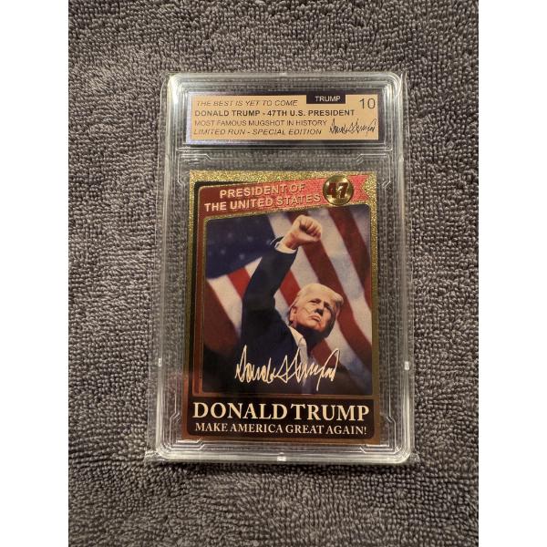 Special Edition Donald Trump "The King Returns" Card- Graded Trump 10 - Bosley Auctioneers Special Edition Donald Trump "The King Returns" Card- Graded Trump 10 - Bosley Auctioneers