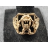 Image 6 : 10K Gold Looney Tunes Tasmanian Devil Ring Weighing 6.7 Grams - Size 9.5