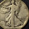 Image 2 : RARE 1916 S  Walking Liberty Half dollar (50c) - Circulated see Pics