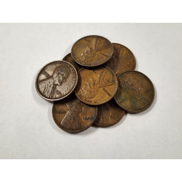 Nice Assortment of Eight Different United States 1909 VDB Wheat Pennies - An Excellent Group!