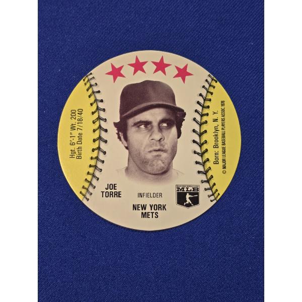 1976 Joe Torre Isaly's Round Baseball Card - Mint Condition