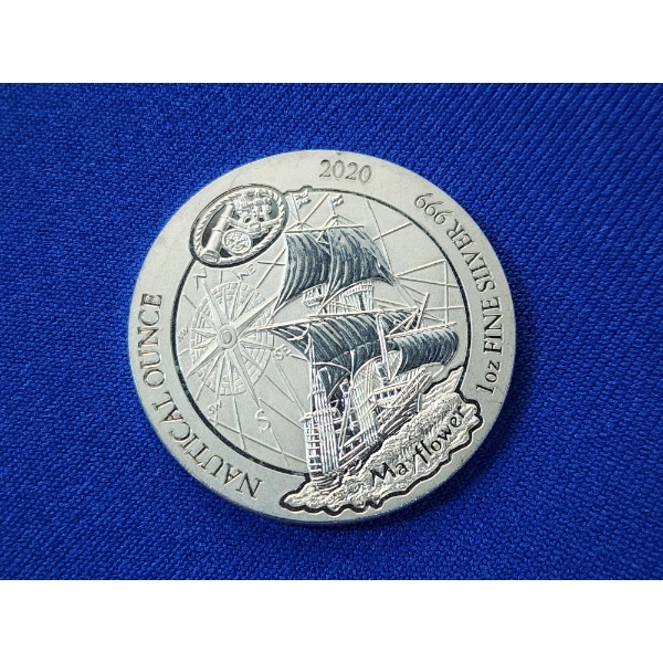 2020 Rwanda 1 oz .999 Fine Silver Nautical Ounce Mayflower Ship Coin - Mint Condition!