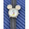 Image 1 : Mickey Mouse Watch with Ears - Stainless Steel Back - Bezel - Genuine Leather Band 
