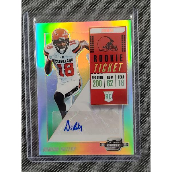 2018 Panini No.192 Damion Ratley Autographed Rookie Trading Card
