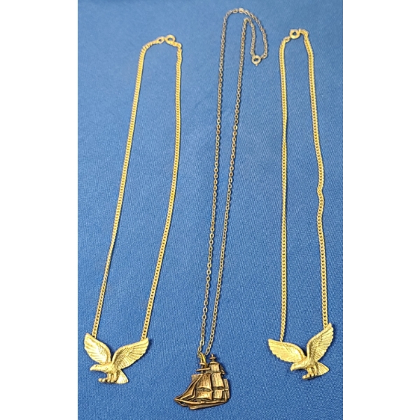 (3) Costume Necklaces - Featuring Avon Eagle Necklaces