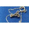 Image 5 : 10K White Gold Necklace With White Stones- Total Weight: 1.1g