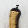 Image 2 : Vintage Black Powder Horn with Wooden Plug & Spout – Approx. 9"