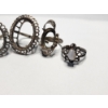 Image 3 : Four Sterling Silver Scrap/Incomplete Ring Pieces - Total Weight: 20.6g