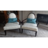 Image 3 : Pair of Upholstered Mahogany Parlor Chairs As Shown - Excellent Condition