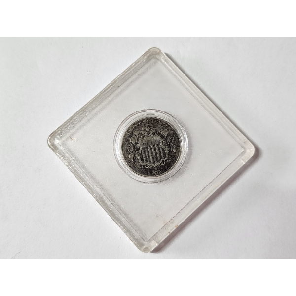 1873 Shield Nickel - Closed 3 Variety - Better Date Early U.S. Coin