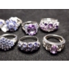 Image 14 : Ten Gorgeous Sterling Silver Rings Ft. Tanzanite & Topaz - Weighing Total of 40.6 Grams