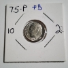 Image 1 : United States 1975 Roosevelt Dime in Uncirculated Condition With Full Bands