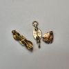 Image 2 : Three 10K Gold Pins: Rose Design, Greek, and Shield Bage - Total Weight: 5.0g