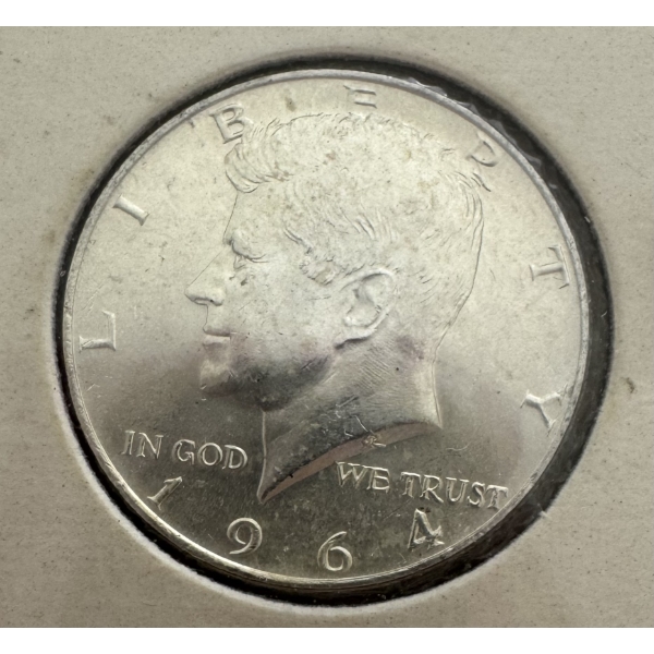 1964 United States 90% Silver Kennedy Half Dollar- Incredible Condition