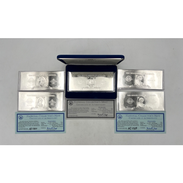 5 $1 Silver Certificates